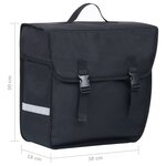 vidaXL Sac de vélo simple pour porte-bagages étanche 21 L Noir