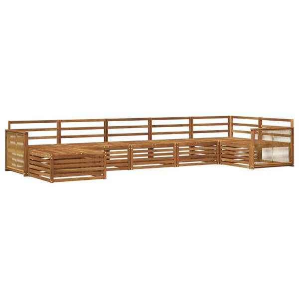 vidaXL Ensemble de canapés d'extérieur 7 pc Naturel