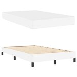 vidaXL Lit avec matelas Blanc pur 120 x 190 cm Faux cuir