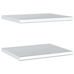 vidaXL Étagères murales 2 Pièces 50x40x3 cm argenté acier inoxydable