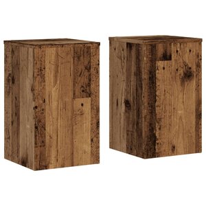 vidaXL Supports pour plantes 2 Pièces vieux bois bois d'ingénierie