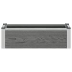 vidaXL Jardinière surélevée Gris 75 x 30 x 22 cm WPC et Aluminium