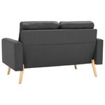 vidaXL Ensemble de canapés 2 Pièces Tissu Gris foncé