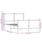 vidaXL Cadre de lit métal avec tête de lit et pied de lit 120x200 cm