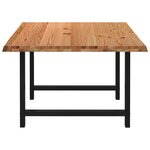 vidaXL Table à manger marron clair bois de chêne massif rectangulaire