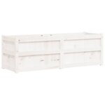 vidaXL Jardinière blanc 150x50x50 cm bois massif de pin