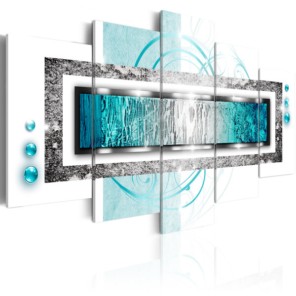 Tableau - blizzard turquoise l x h en cm 100x50