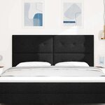 vidaXL Tête de lit LED avec bandes LED Noir 180 cm tissu