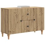 vidaXL Meuble TV Chêne artisanal 89 x 34 5 x 60 cm Bois d'ingénierie
