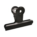 2 pinces double clip en métal noir 9 x 7 x 4 cm