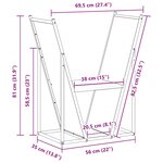 vidaXL Portant de bois chauffage blanc 69 5x35x81 cm