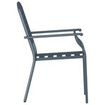 vidaXL Chaise 4 Pièces Anthracite 56 x 65 x 89cm Acier
