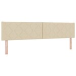 vidaXL Lit à ressorts avec matelas Crème 200 x 200 cm tissu
