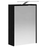 vidaXL Armoire Miroir de Salle de Bain Chêne noir 43 x 16 x 62.5 cm