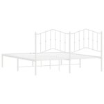 vidaXL Cadre de lit métal sans matelas et tête de lit blanc 183x213 cm