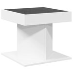 vidaXL Table basse avec LED blanc 50x50x45 cm bois d'ingénierie