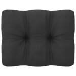 vidaXL Salon de jardin 6 Pièces avec coussins anthracite Pin massif