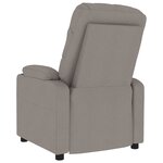 vidaXL Fauteuil de massage Taupe Tissu
