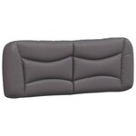 vidaXL Lit avec matelas Hvar gris 140x190 cm similicuir
