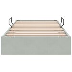 vidaXL Cadre de lit ottoman Gris clair 100 x 200 cm Velours