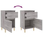 vidaXL Tables de chevet 2 Pièces sonoma gris 40x35x70 cm