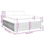 vidaXL Sommier à lattes de lit avec matelas Taupe 200x200 cm Tissu
