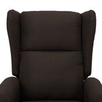 vidaXL Fauteuil Marron foncé Tissu