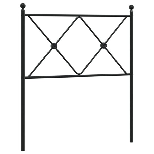 vidaXL Tête de lit métal noir 80 cm