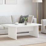 vidaXL Table basse Blanc 93 x 53 x 33 cm Bois d'ingénierie