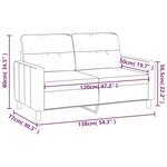 vidaXL Canapé à 2 places Taupe 120 cm Tissu