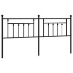 vidaXL Tête de lit de remplacement métal noir 200 cm