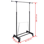 vidaXL Porte-manteaux réglables 2 Pièces 1 rail d'accrochage