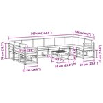 vidaXL Ensemble de canapés d'extérieur 11 pc Blanc et anthracite