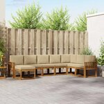 vidaXL Ensemble de canapés d'extérieur 8 Pièces Naturel et Beige