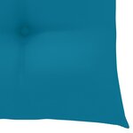 vidaXL Chaise à bascule avec coussin bleu clair Bois de teck solide