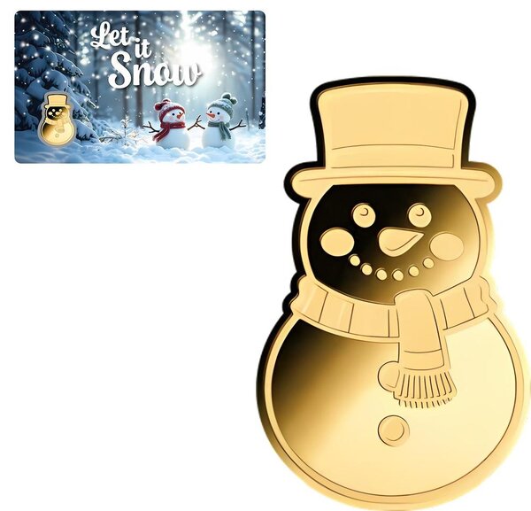 Monnaie LET IT SNOW 1/1000 Oz Or 3000 Francs Chad