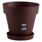 PLASTIKEN Plateau 14 cm - Pour pot de fleurs 18 cm - Bronze