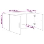 vidaXL Meuble mural Bois ancien 80 x 42.5 x 40 cm Bois d'ingénierie