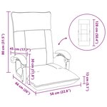 vidaXL Fauteuil de sol ajustable Bordeaux Tissu