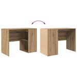 vidaXL Bureau chêne artisanal 102 x 50 x 75 cm Bois d'ingénierie