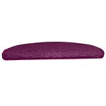 vidaXL Tapis d'escalier 10 pièces 65 x 21 x 4 cm Violet Demi-rond Grand
