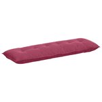 vidaXL Coussin de Dos Bordeaux 160 x 50 cm Tissu en velours côtelé