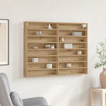 Cabinet Vitrine vidaXL en Chêne Artisan 100x8 5x75 cm en Bois Aggloméré