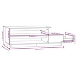 vidaXL Table basse Noir 120x50x40 5 cm Bois massif de pin