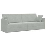 vidaXL Canapé-lit au sol 200cm Gris clair Velours
