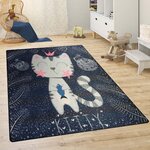 Tapis pour chambre Enfant 120 x 160 cm - Bleu