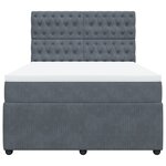 vidaXL Sommier à lattes de lit et matelas Gris foncé 140x190cm Velours