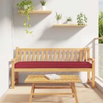vidaXL Coussin de palette Rouge bordeaux 180 x 40 x 8 cm Tissu Oxford
