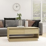 vidaXL Table basse Chêne sonoma 102 5x55x44 cm Bois d'ingénierie