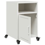 vidaXL Table de chevet blanc 36x39x59 cm acier